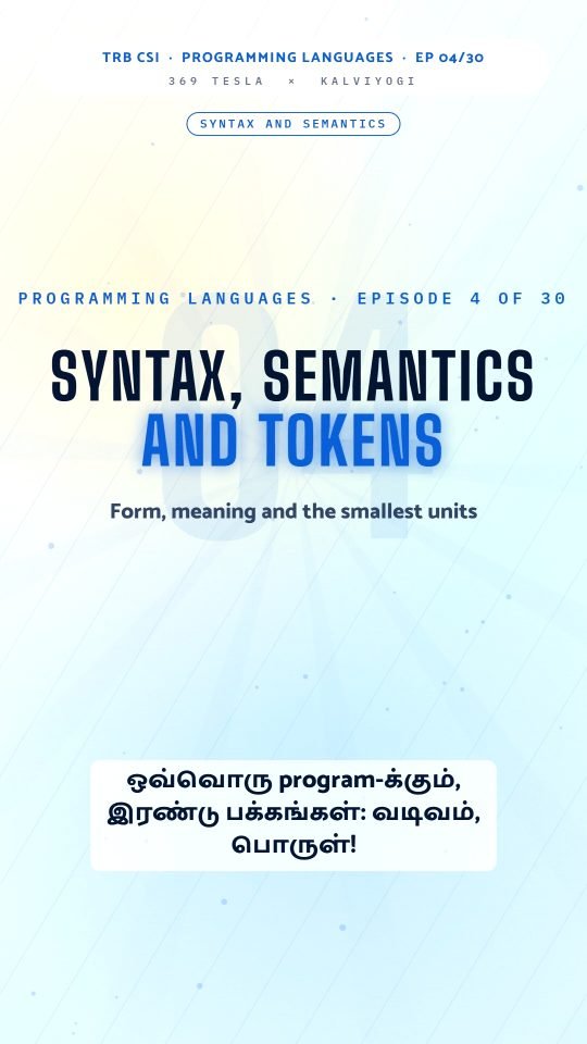 Lesson thumbnail: TRB CSI PPL Part1 EP04 Syntax Semantics and Tokens 9x16
