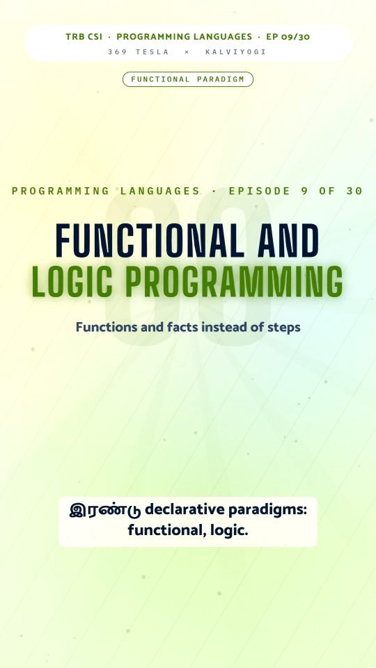 Lesson thumbnail: TRB CSI PPL Part1 EP09 Functional and Logic Programming 9x16