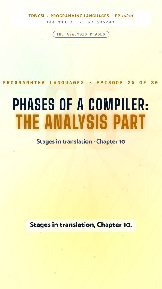 Lesson thumbnail: TRB CSI PPL Part1 EP25 Compiler Phases Analysis 9x16