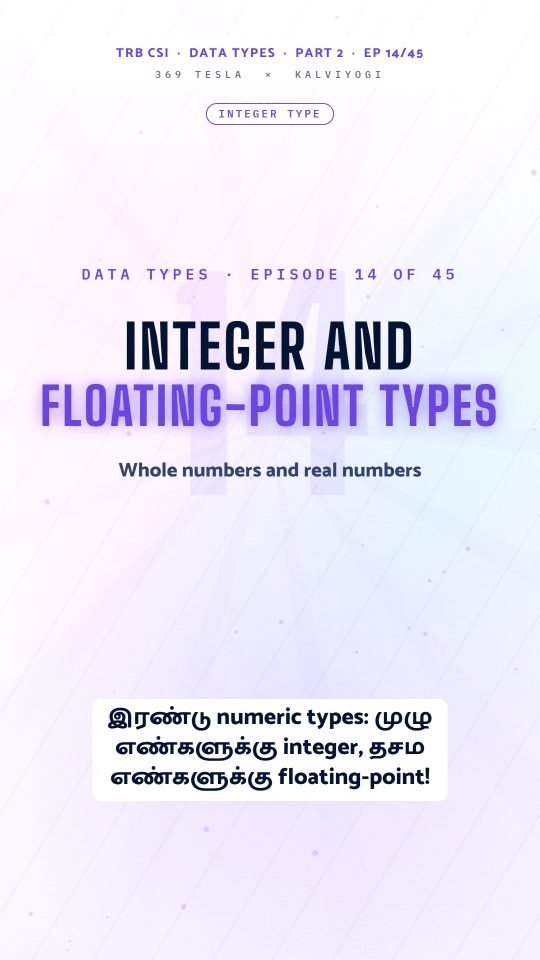 Lesson thumbnail: TRB CSI PPL Part2 EP14 Integer and Floating Point Types 9x16