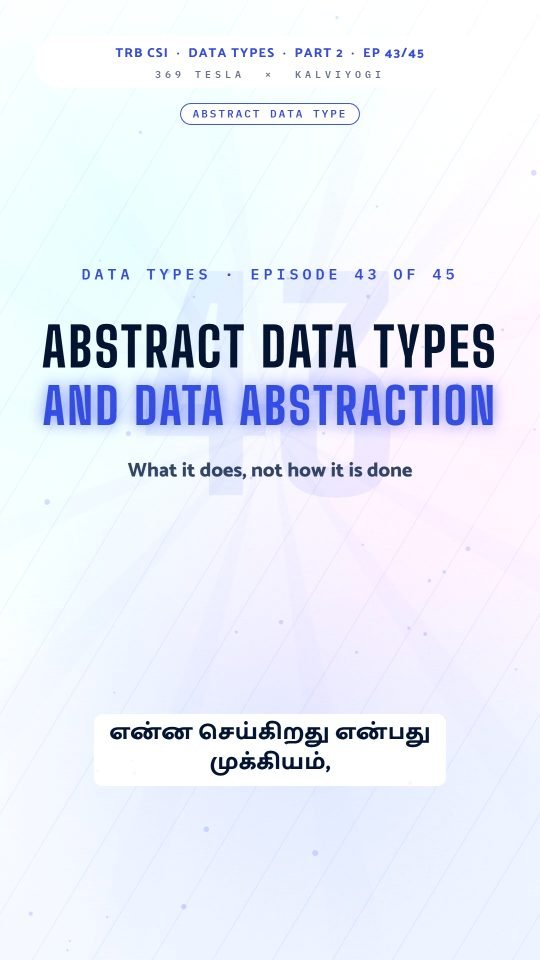Lesson thumbnail: TRB CSI PPL Part2 EP43 ADT and Data Abstraction 9x16