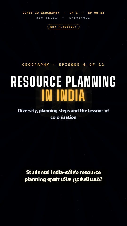 Lesson thumbnail: Geography Ch1 EP06 Resource Planning in India