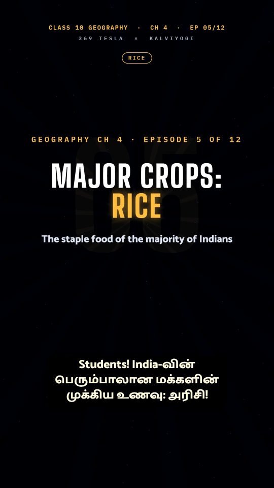 Lesson thumbnail: Geography Ch4 EP05 Major Crops Rice