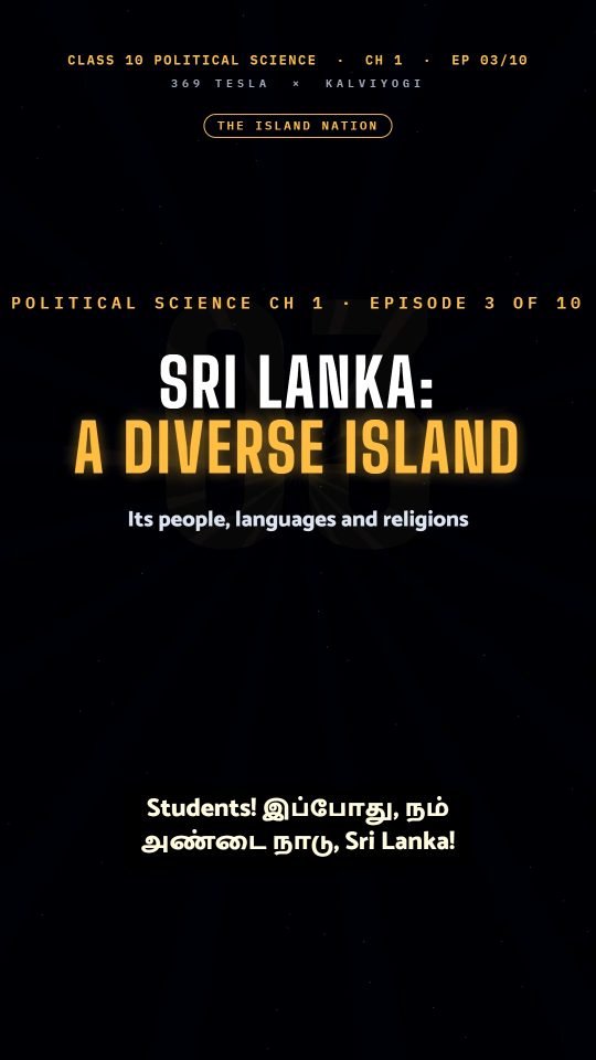 Lesson thumbnail: Political Science Ch1 EP03 Sri Lanka A Diverse Island