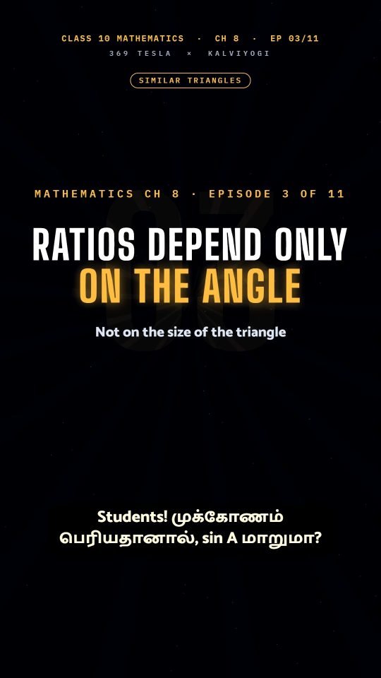 Lesson thumbnail: Mathematics Ch8 EP03 Ratios Depend Only on the Angle