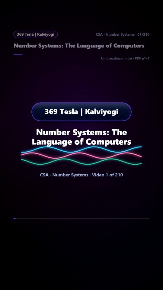Lesson thumbnail: 01 Number Systems The Language of Computers