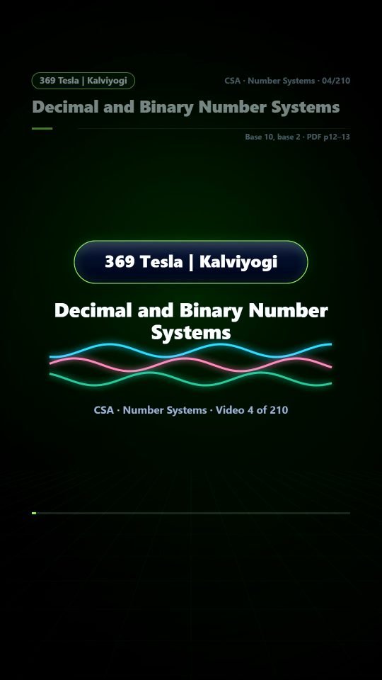 Lesson thumbnail: 04 Decimal and Binary Number Systems