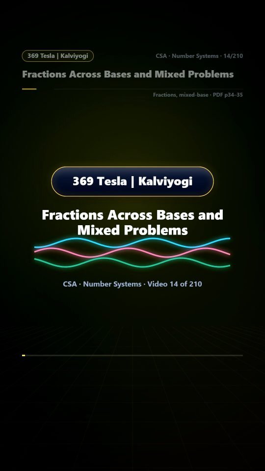 Lesson thumbnail: 14 Fractions Across Bases and Mixed Problems