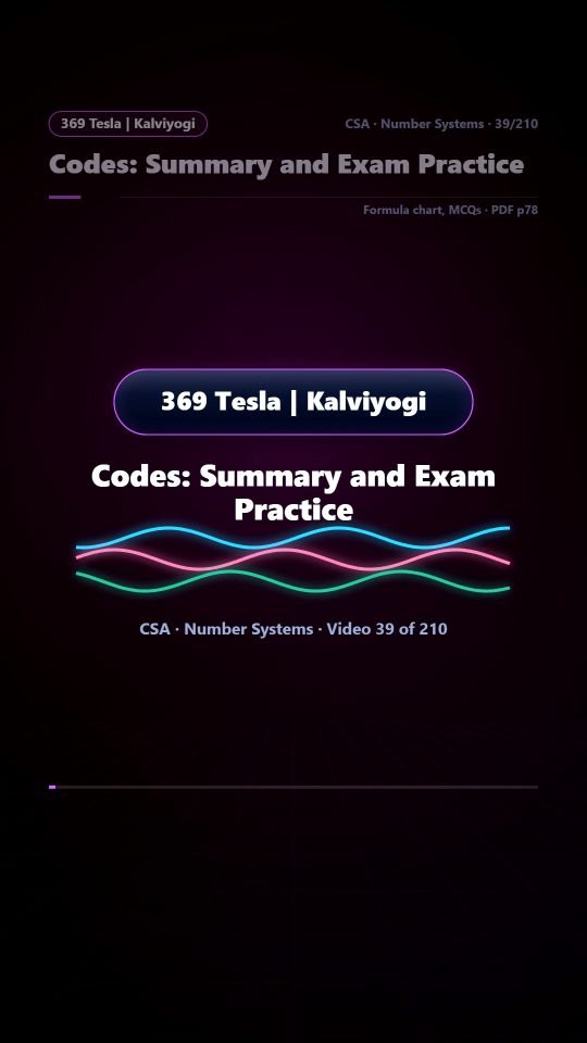 Lesson thumbnail: 39 Codes Summary and Exam Practice