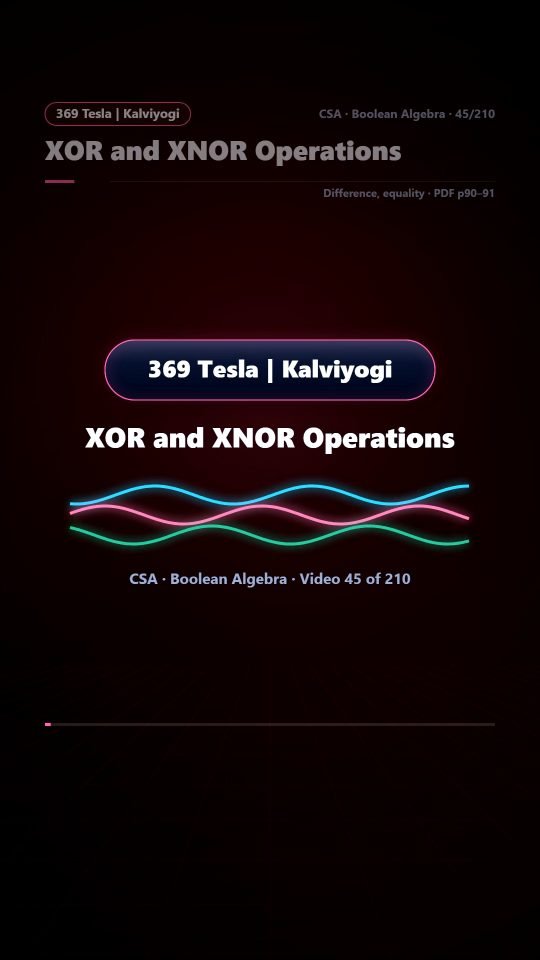 Lesson thumbnail: 45 XOR and XNOR Operations
