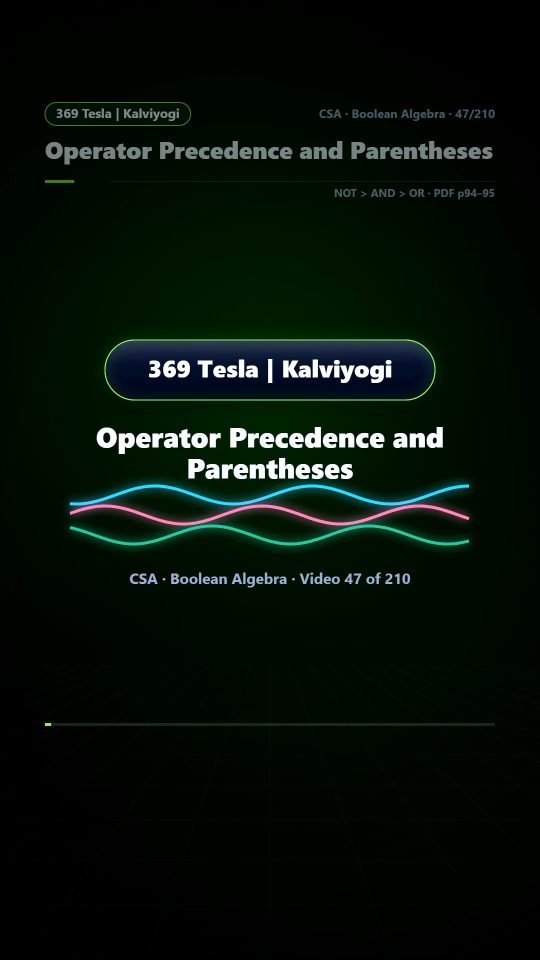 Lesson thumbnail: 47 Operator Precedence and Parentheses