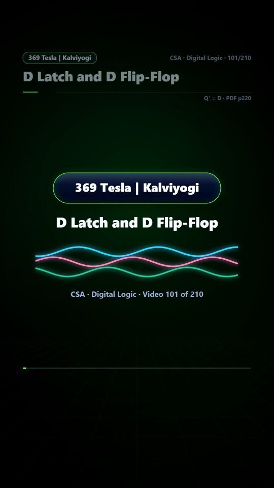 Lesson thumbnail: 101 D Latch and D Flip Flop