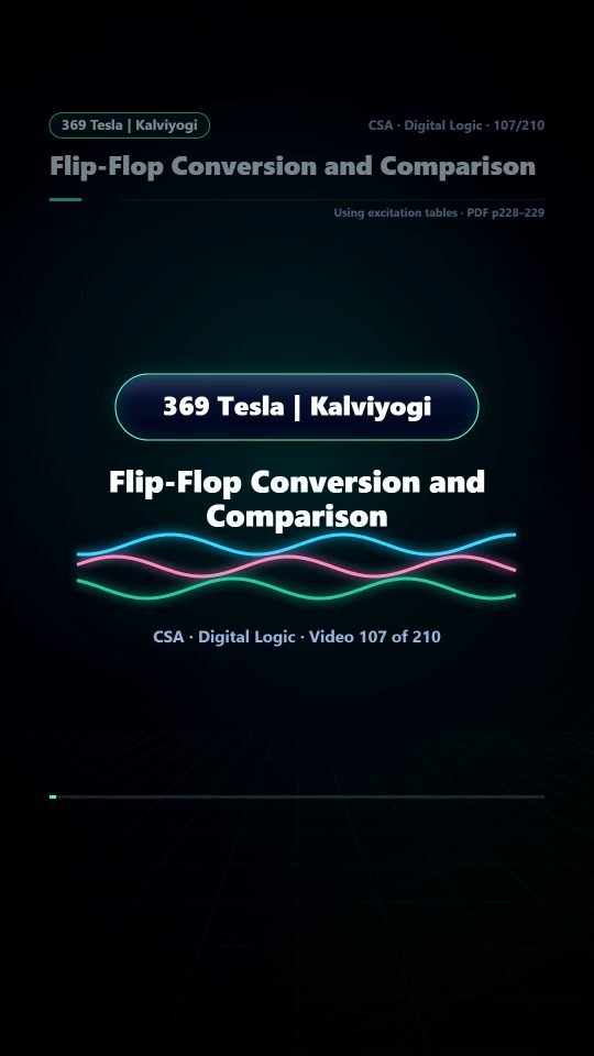 Lesson thumbnail: 107 Flip Flop Conversion and Comparison