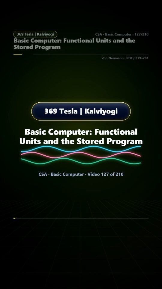 Lesson thumbnail: 127 Basic Computer Functional Units and the Stored Program