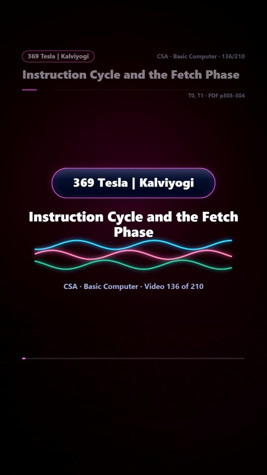 Lesson thumbnail: 136 Instruction Cycle and the Fetch Phase