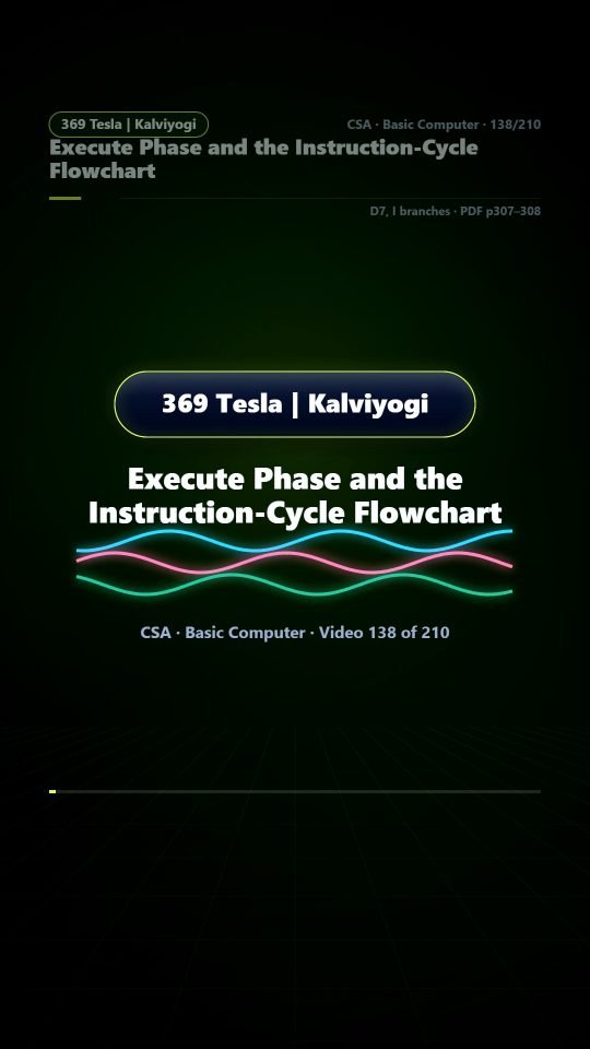 Lesson thumbnail: 138 Execute Phase and the Instruction Cycle Flowchart
