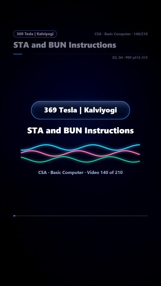 Lesson thumbnail: 140 STA and BUN Instructions