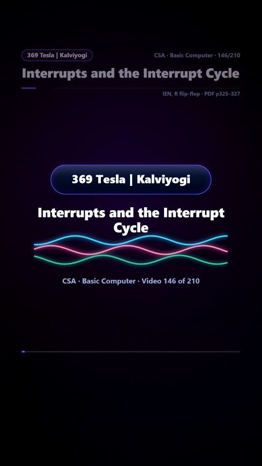 Lesson thumbnail: 146 Interrupts and the Interrupt Cycle