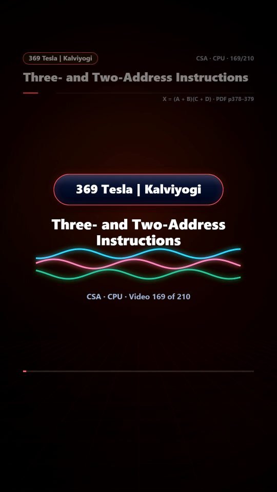 Lesson thumbnail: 169 Three and Two Address Instructions