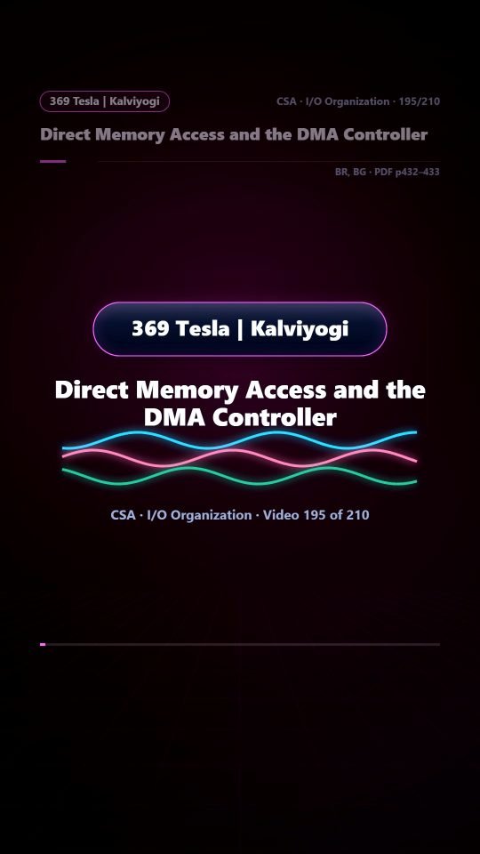 Lesson thumbnail: 195 Direct Memory Access and the DMA Controller