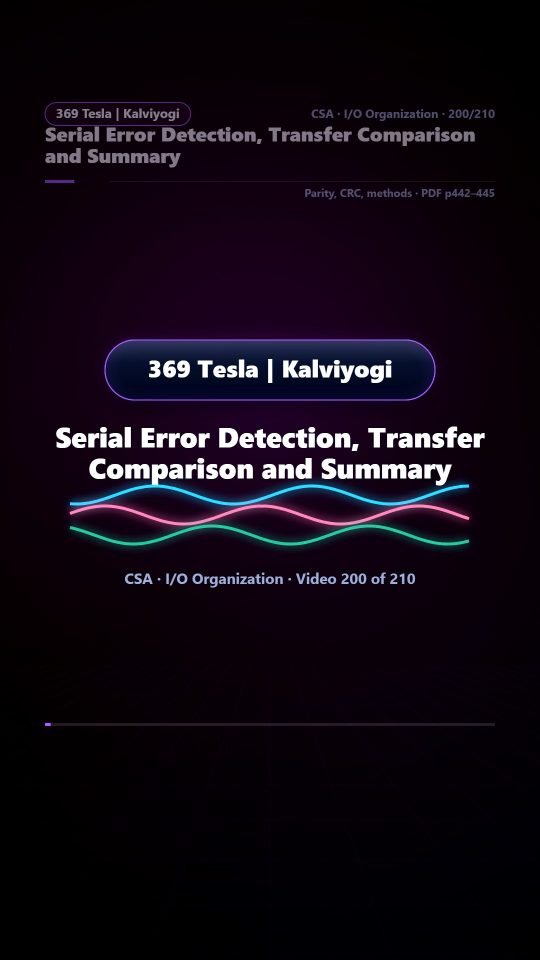 Lesson thumbnail: 200 Serial Error Detection Transfer Comparison and Summary