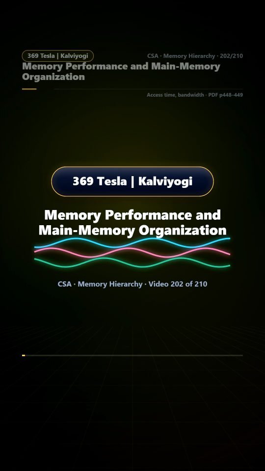 Lesson thumbnail: 202 Memory Performance and Main Memory Organization