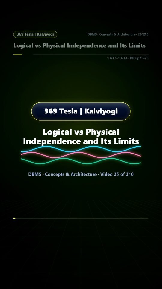 Lesson thumbnail: 25 Logical vs Physical Independence and Its Limits