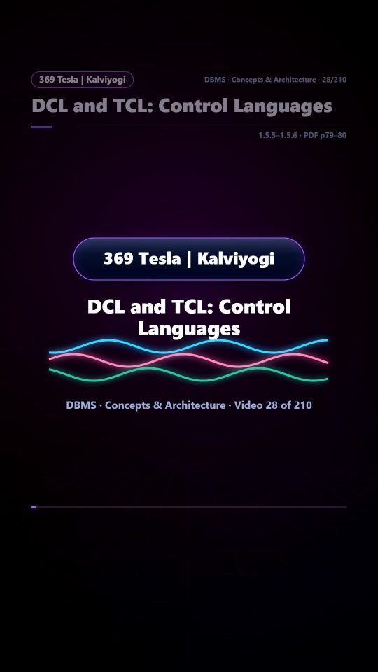 Lesson thumbnail: 28 DCL and TCL Control Languages