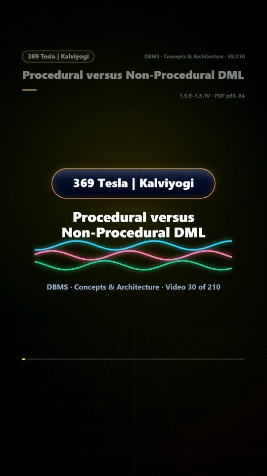 Lesson thumbnail: 30 Procedural versus Non Procedural DML
