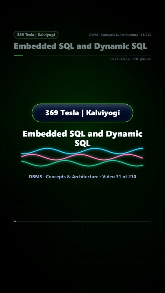 Lesson thumbnail: 31 Embedded SQL and Dynamic SQL
