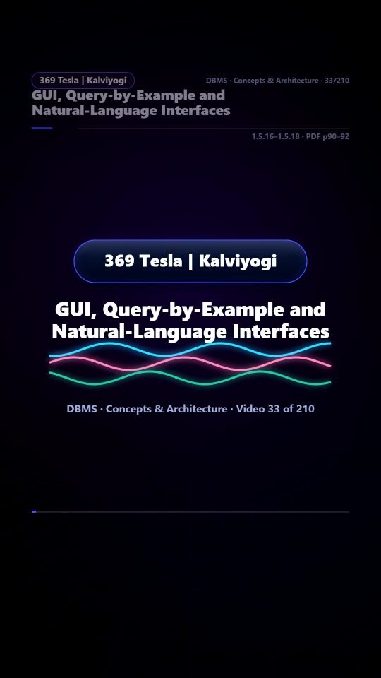 Lesson thumbnail: 33 GUI Query by Example and Natural Language Interfaces