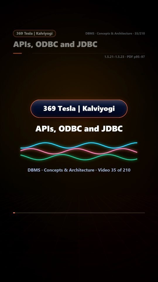 Lesson thumbnail: 35 APIs ODBC and JDBC