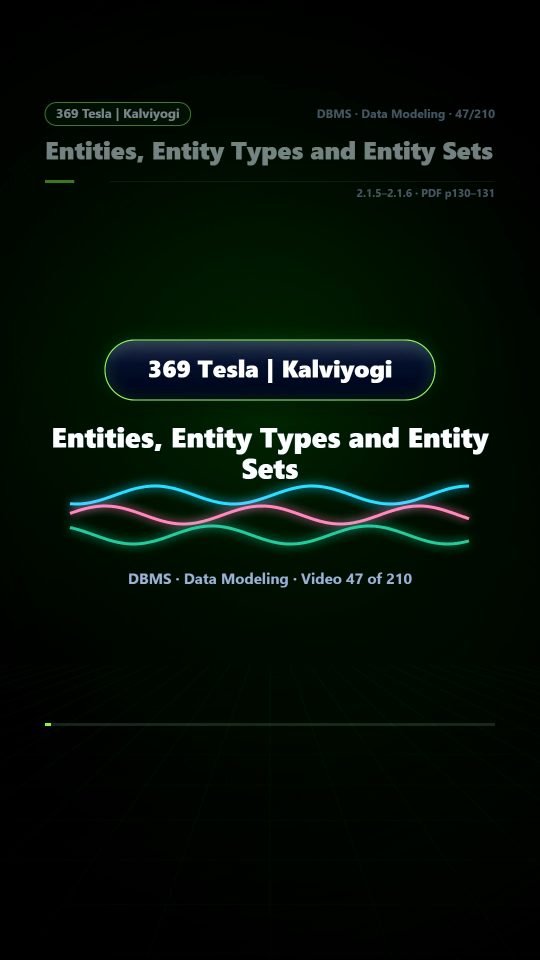 Lesson thumbnail: 47 Entities Entity Types and Entity Sets