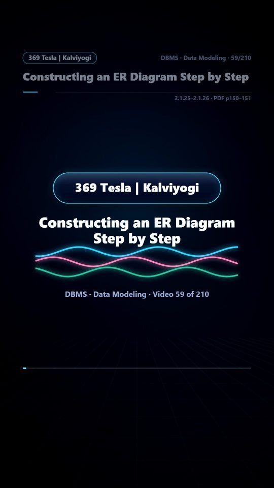 Lesson thumbnail: 59 Constructing an ER Diagram Step by Step