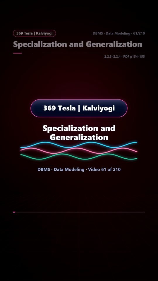 Lesson thumbnail: 61 Specialization and Generalization