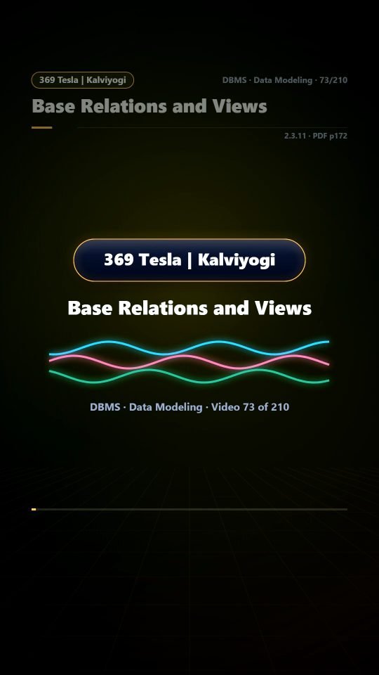 Lesson thumbnail: 73 Base Relations and Views