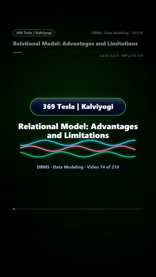 Lesson thumbnail: 74 Relational Model Advantages and Limitations