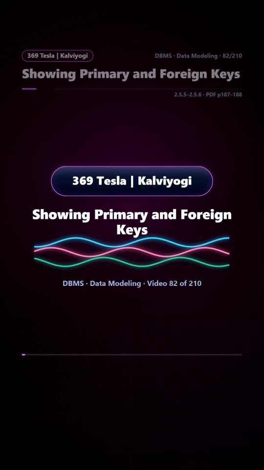 Lesson thumbnail: 82 Showing Primary and Foreign Keys