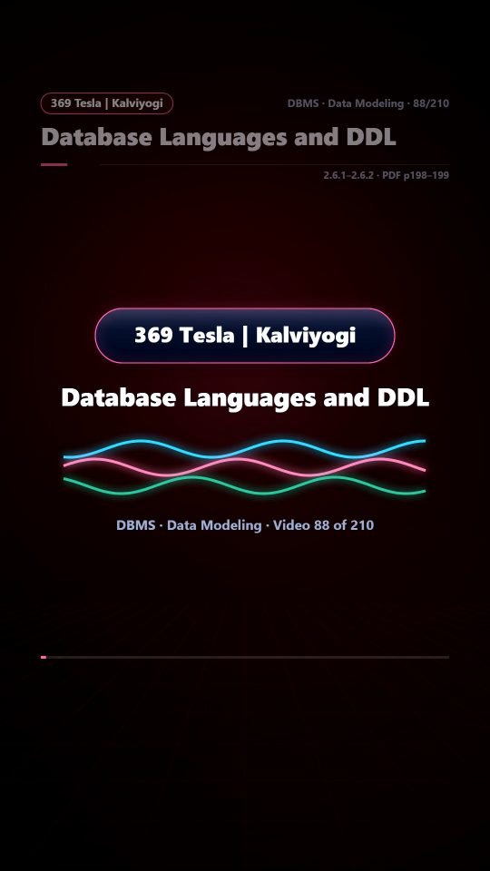 Lesson thumbnail: 88 Database Languages and DDL