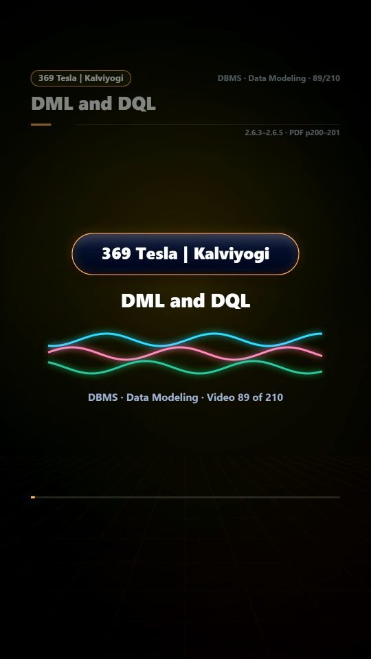 Lesson thumbnail: 89 DML and DQL