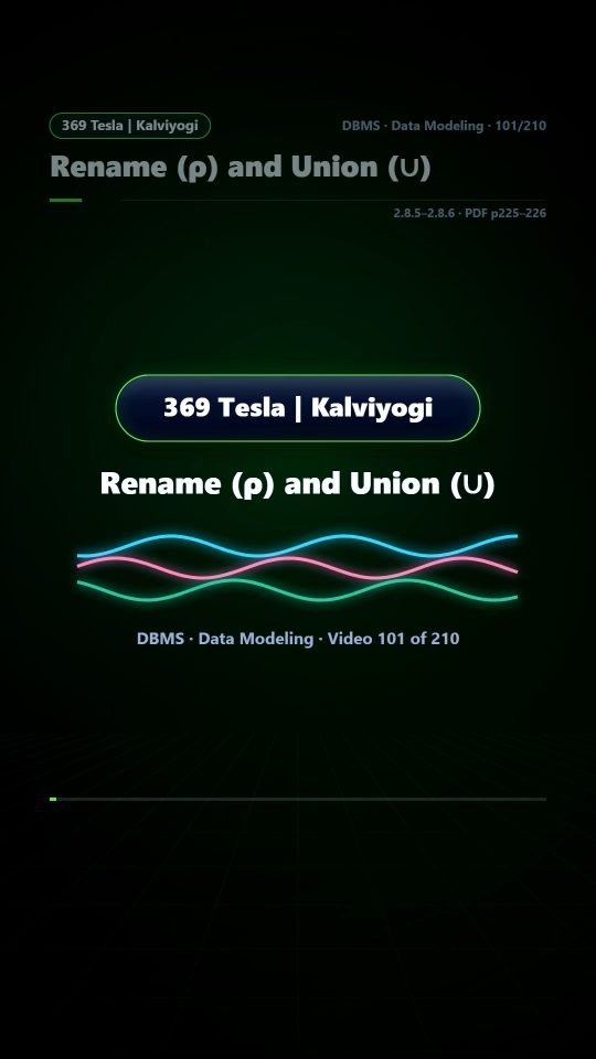 Lesson thumbnail: 101 Rename and Union