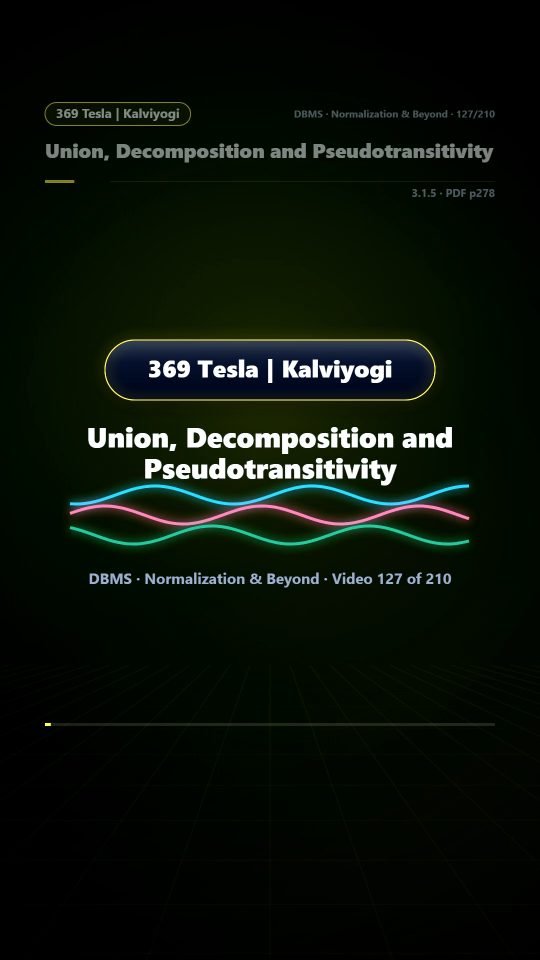 Lesson thumbnail: 127 Union Decomposition and Pseudotransitivity