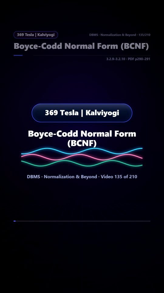Lesson thumbnail: 135 Boyce Codd Normal Form BCNF