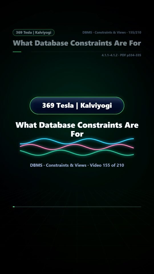 Lesson thumbnail: 155 What Database Constraints Are For