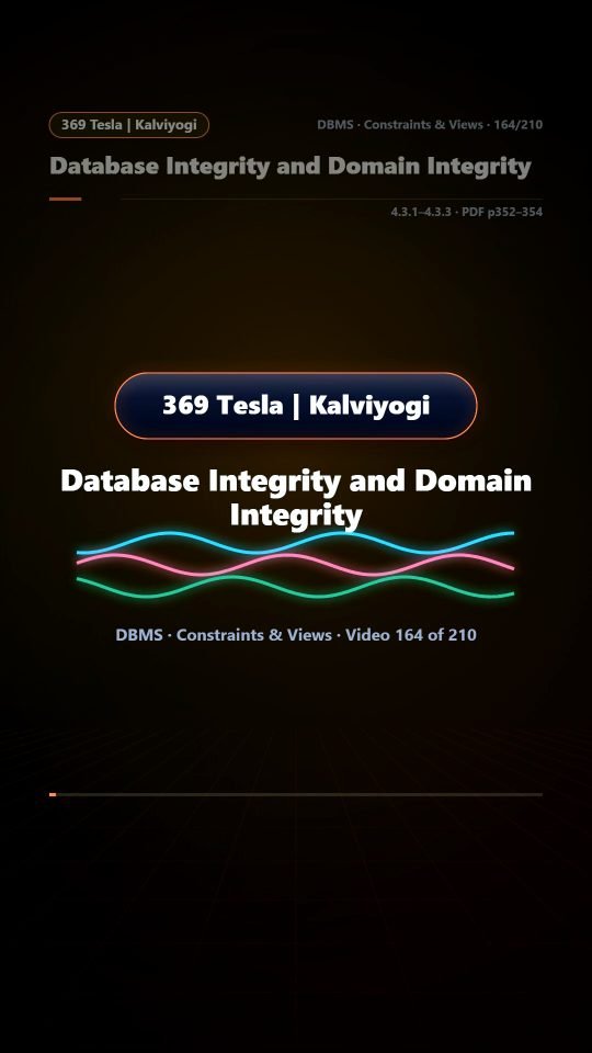 Lesson thumbnail: 164 Database Integrity and Domain Integrity