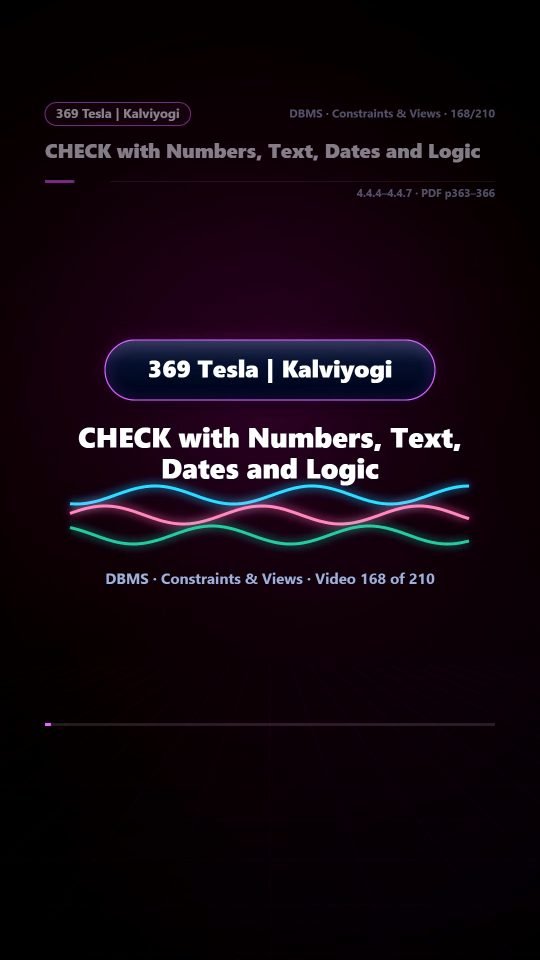Lesson thumbnail: 168 CHECK with Numbers Text Dates and Logic