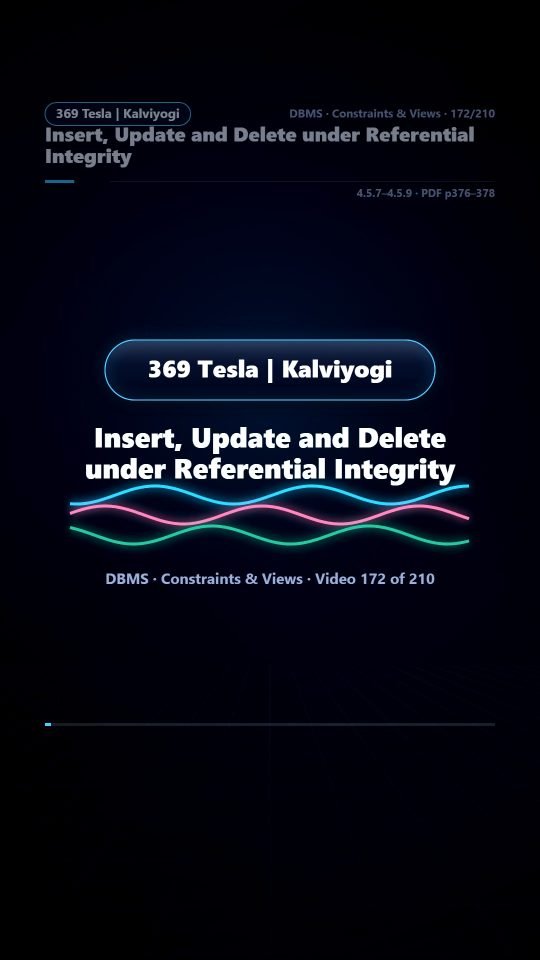 Lesson thumbnail: 172 Insert Update and Delete under Referential Integrity