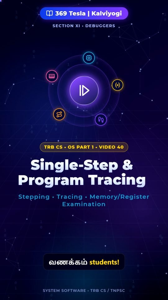 Lesson thumbnail: OS P1 - 40 - Stepping, Tracing & State Examination