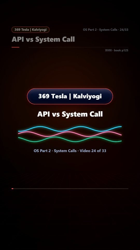 Lesson thumbnail: 24 API vs System Call
