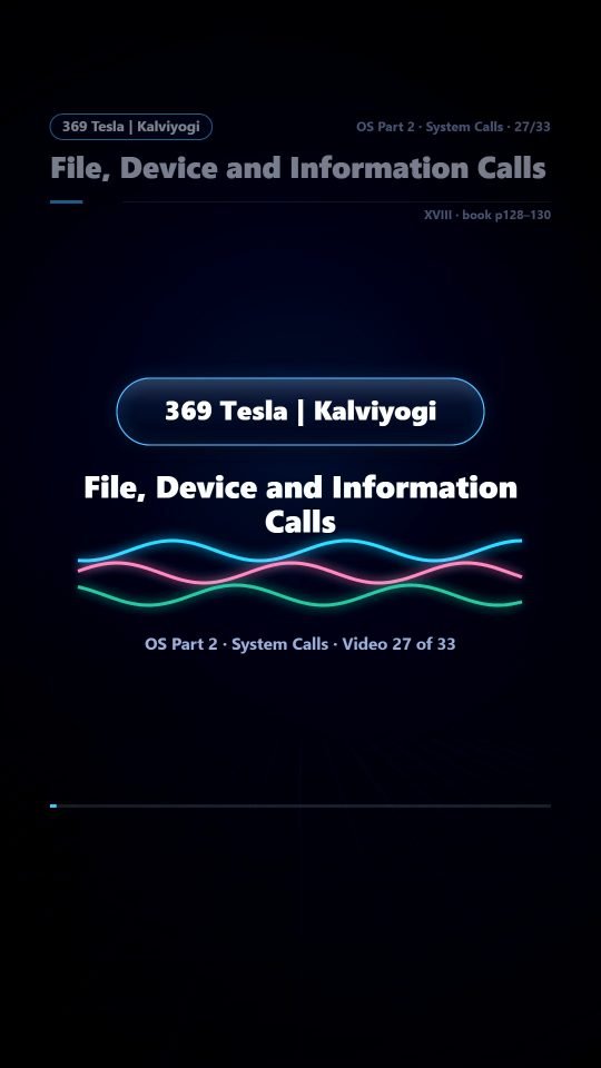 Lesson thumbnail: 27 File Device and Information Calls
